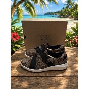 Clarks Kayleigh Charm Womens Sneaker Cheetah Print US Size 8.5W